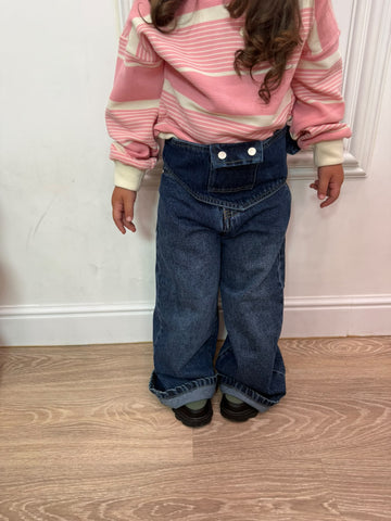 Jeans Wide Leg Bustino Denim