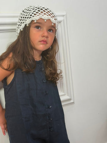 Salopette blue in cotone unisex