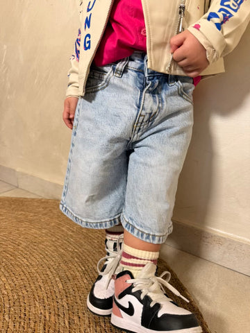 Bermuda jeans chiaro unisex
