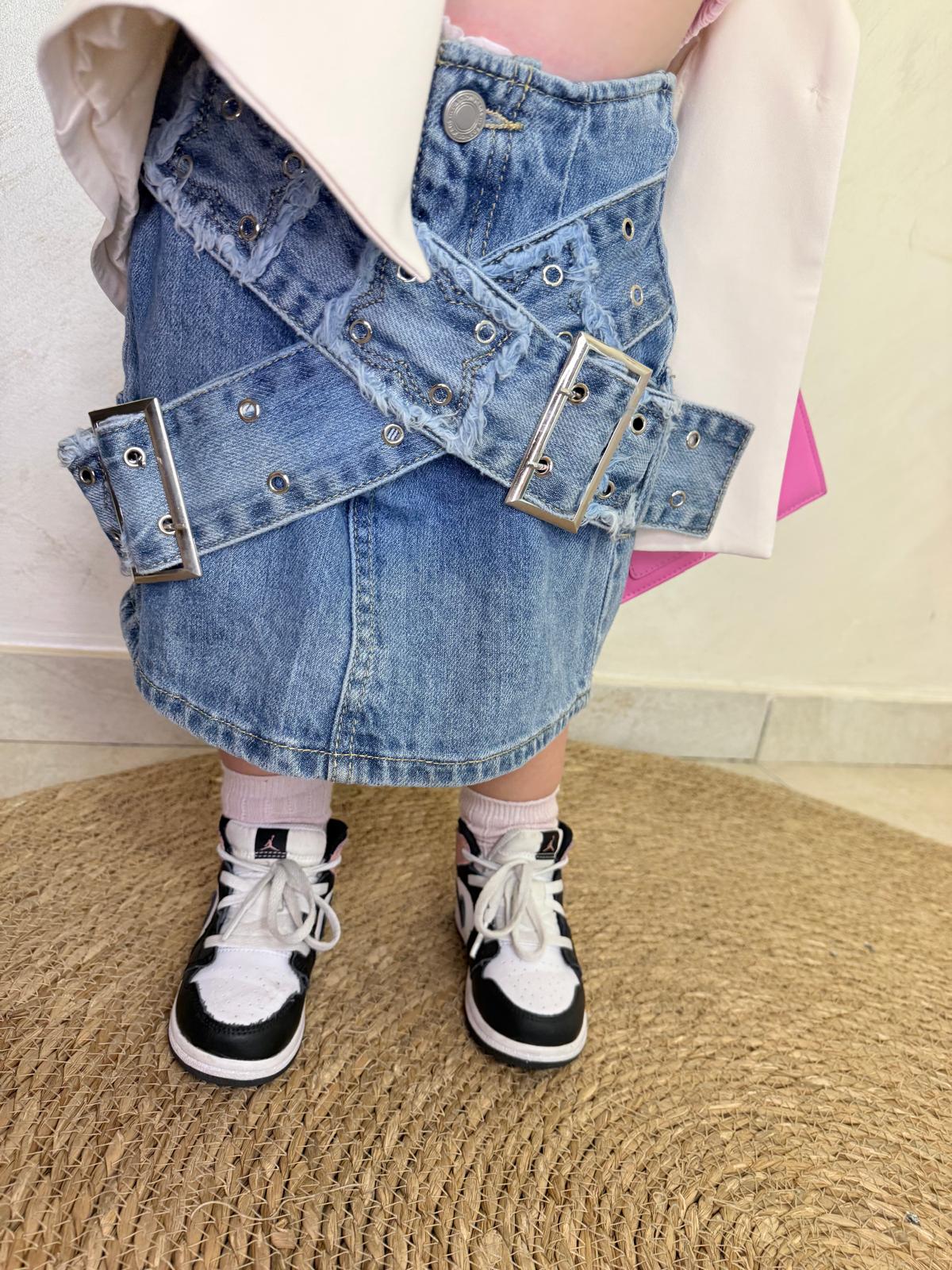 Gonna Jeans con Fibbie