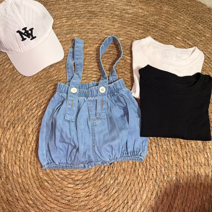 Mutandone di Jeans Con Bretelle unisex