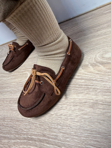 Mocassino in Camoscio Marrone
