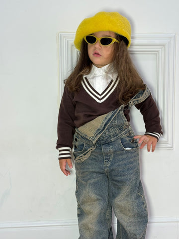 Maglioncino con Colletto Camicia unisex