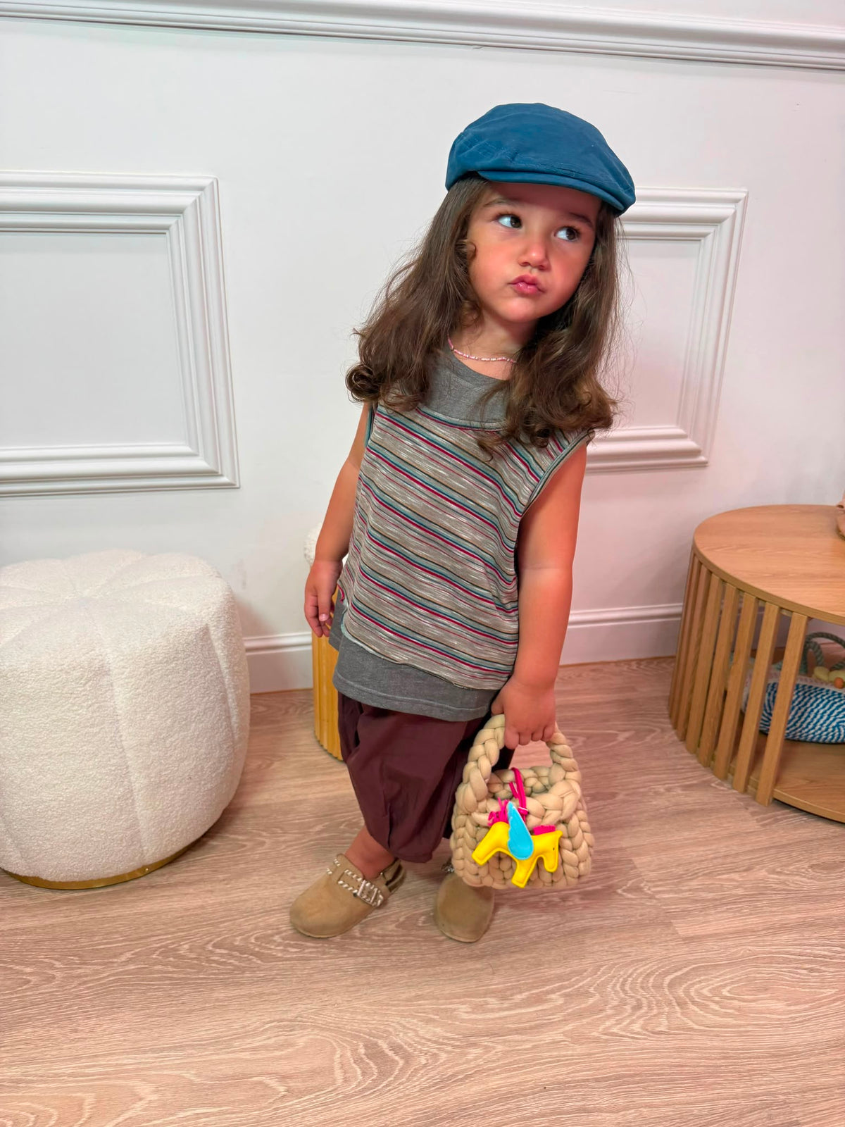 Canotta a righe unisex