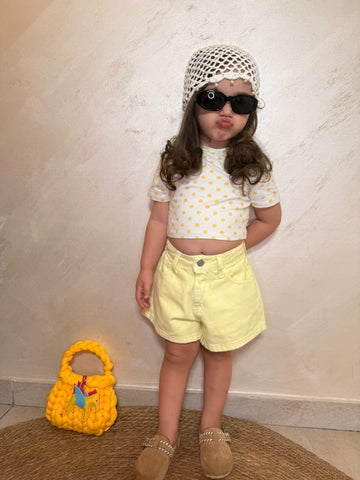 T-shirt Crop Gialla