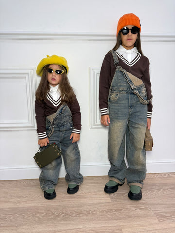 Salopette Denim Unisex Washed