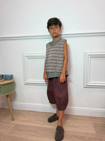 Canotta a righe unisex