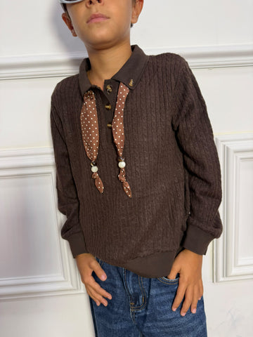 Maglia Polo con Foulard