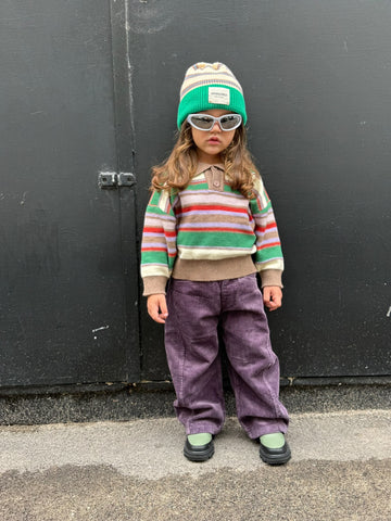 Pantalone Velluto Balloon Lilla Unisex