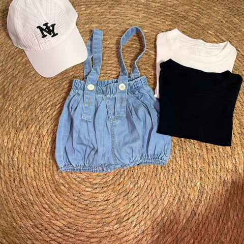 Mutandone di Jeans Con Bretelle unisex