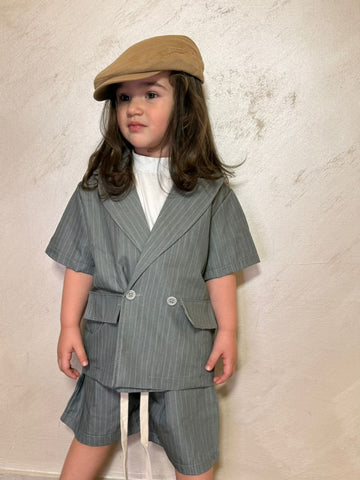 Tailleur Grey a righe unisex
