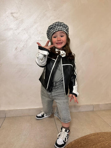 Kiodo in eco-pelle bianco e nero