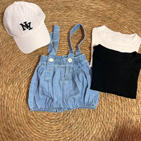 Mutandone di Jeans Con Bretelle unisex