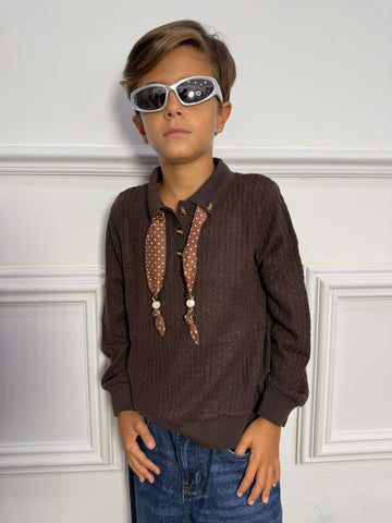 Maglia Polo con Foulard
