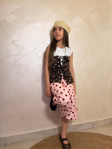 Bermuda pois pink