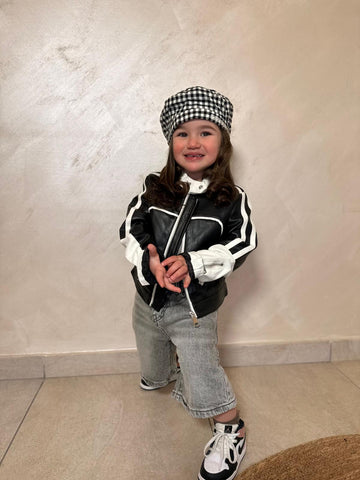 Kiodo in eco-pelle bianco e nero