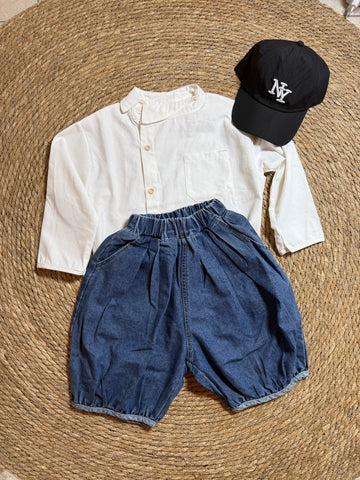 Camisa de cuello asimétrico