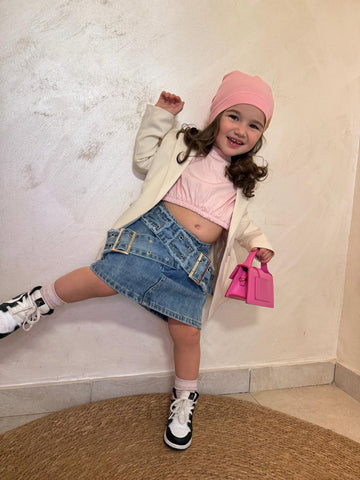 Gonna Jeans con Fibbie