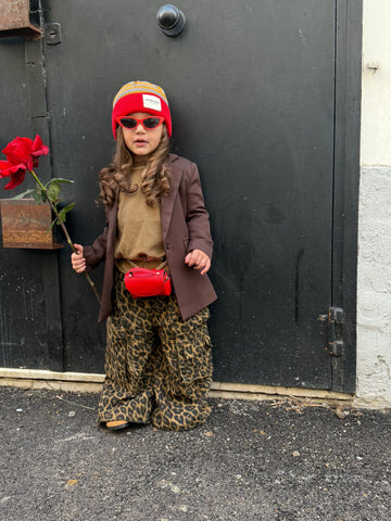 Pantalone Cargo Leopardato Oversize Unisex