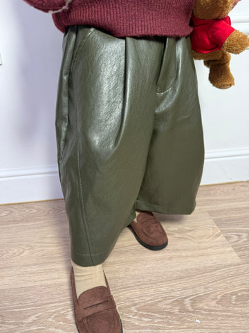 Bermuda eco-pelle Green Unisex