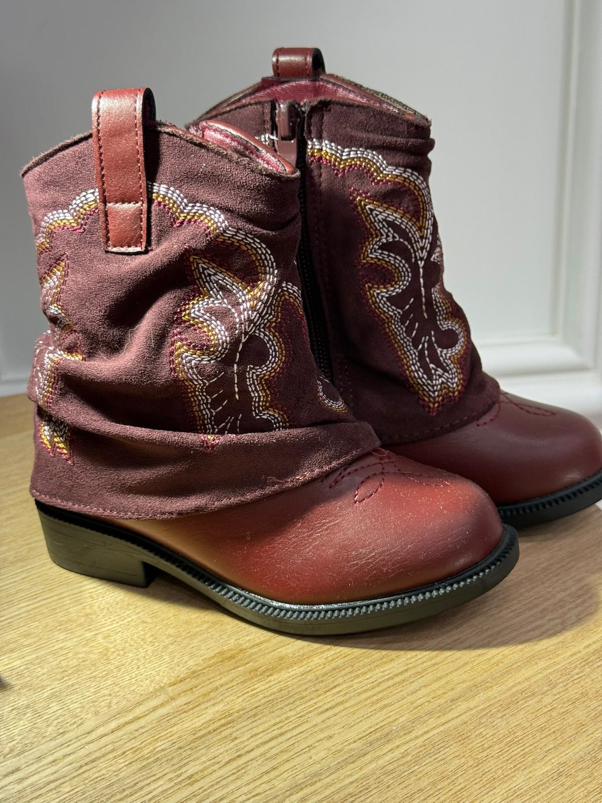 Stivaletto Texano Boho Borgogna