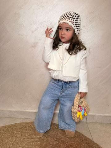 Giacca Crop White