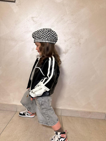 Kiodo in eco-pelle bianco e nero