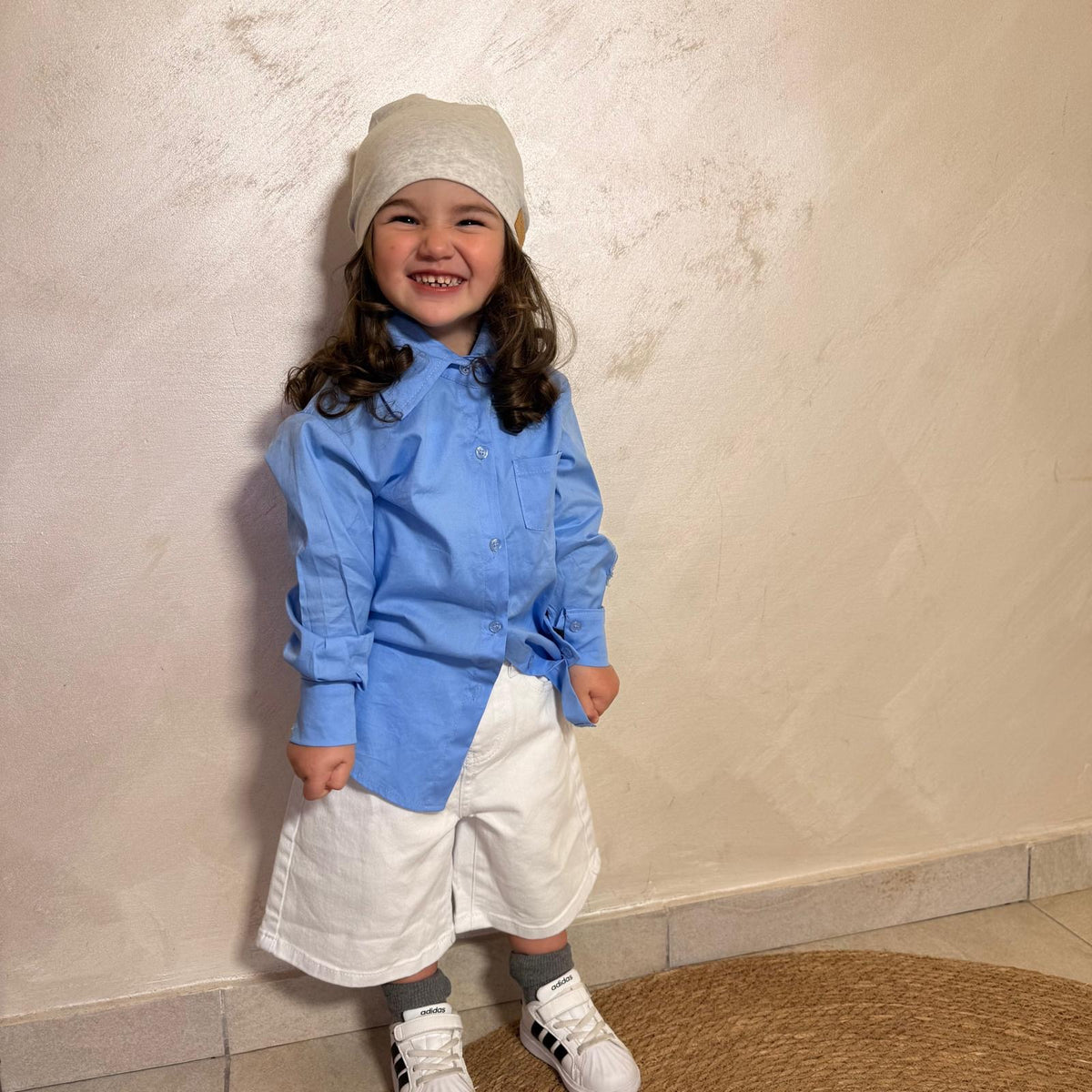 Camicia Azzurra in Cotone Unisex