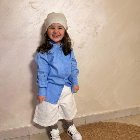 Camicia Azzurra in Cotone Unisex