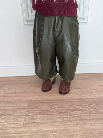 Bermuda eco-pelle Green Unisex