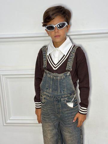 Maglioncino con Colletto Camicia unisex