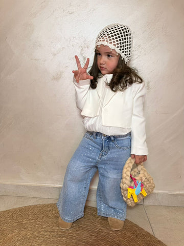 Giacca Crop White