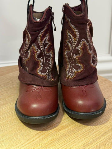 Stivaletto Texano Boho Borgogna