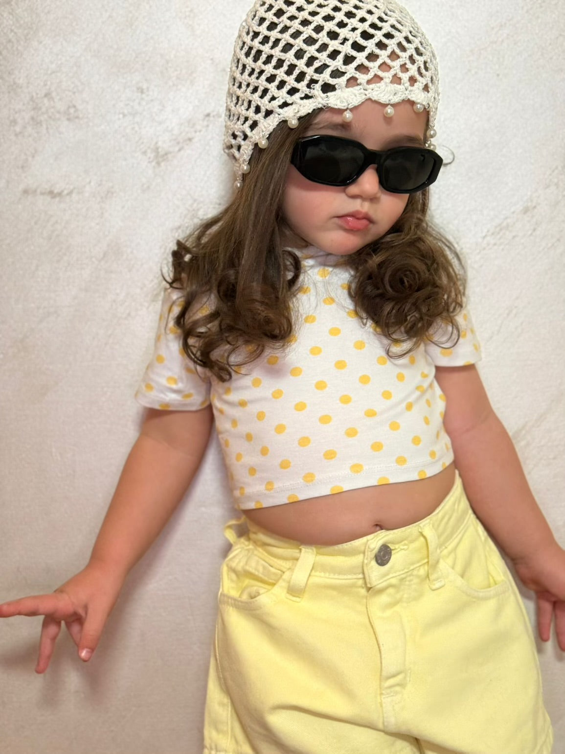 T-shirt Crop Gialla