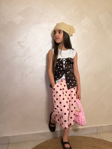 Bermuda pois pink