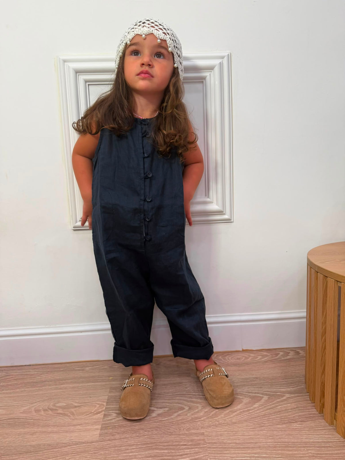 Salopette blue in cotone unisex