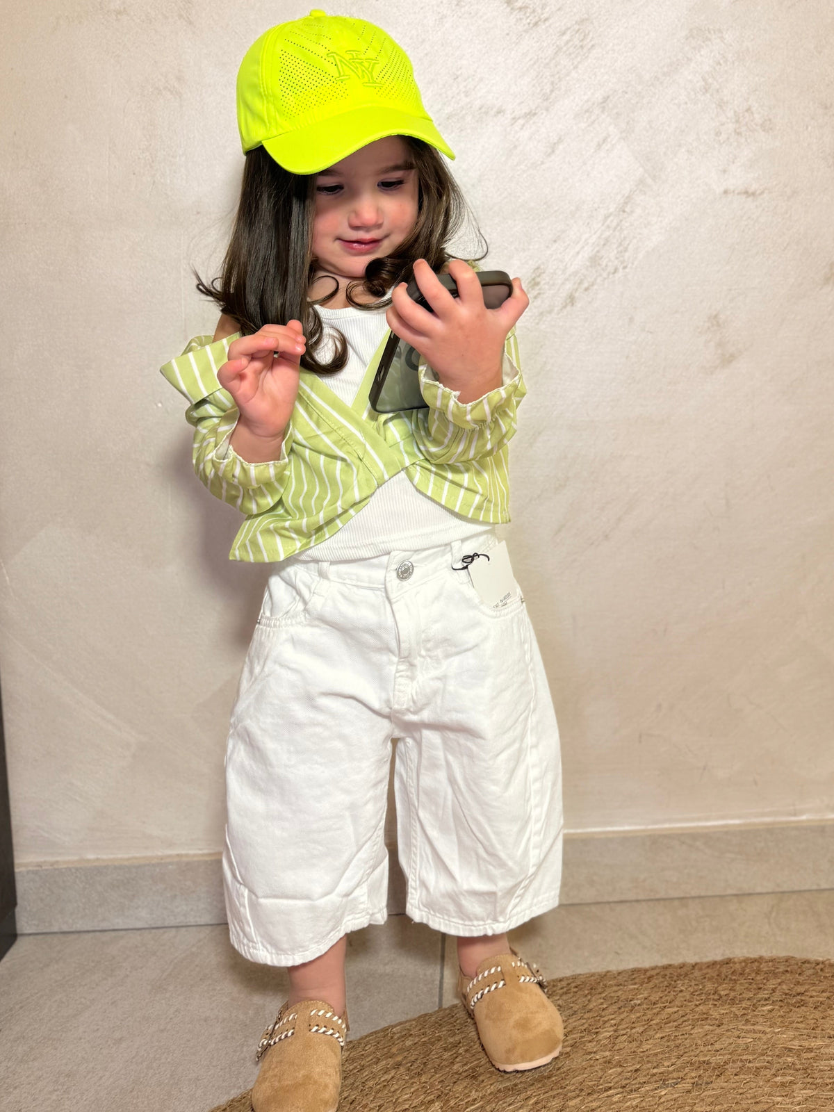 Camicia con canotta unita a righe