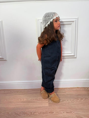 Salopette blue in cotone unisex