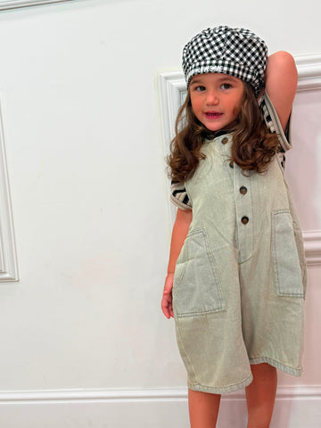 Salopette in Denim leggero Smanicata unisex