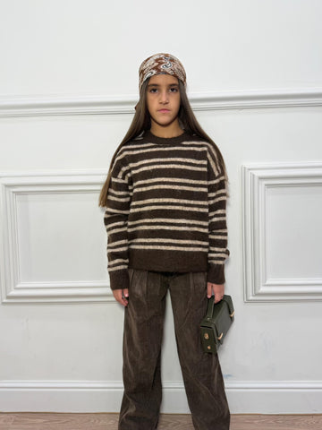 Maglione Teddy a Righe Unisex
