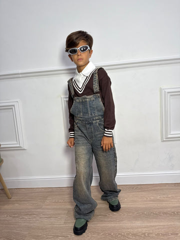 Salopette Denim Unisex Washed