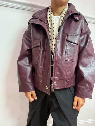 Bomber Ecopelle Bordeaux Unisex
