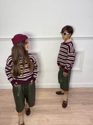 Bermuda eco-pelle Green Unisex