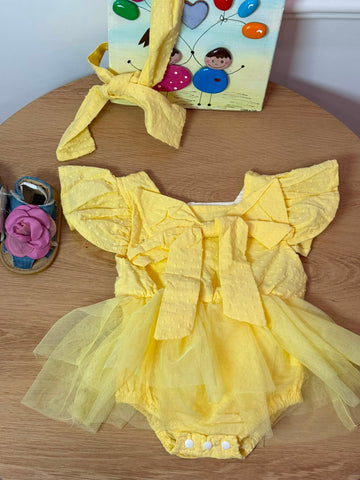 Pagliaccetto Yellow con fiocco