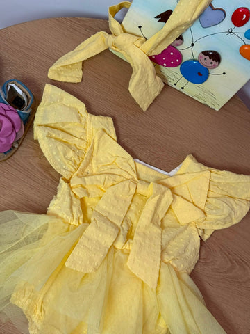 Pagliaccetto Yellow con fiocco