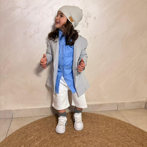 Bermuda Jeans Blanco Unisex