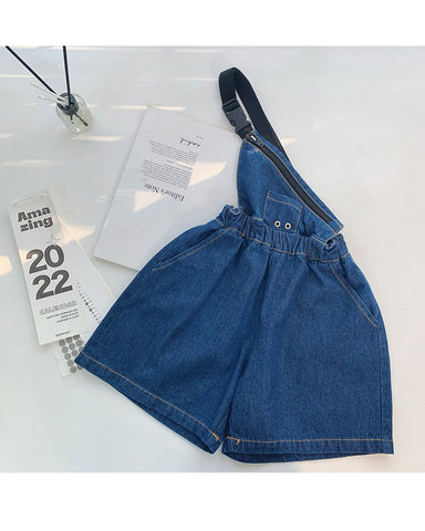 Salopette unisex jeans con marsupio incorporato