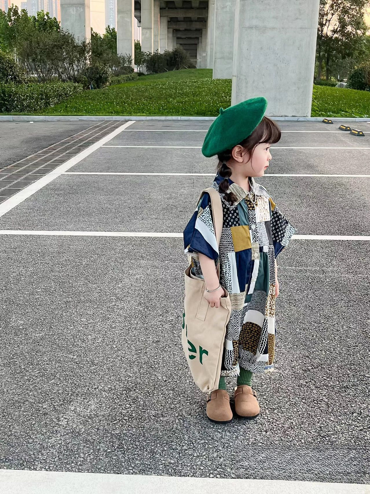 Tutone intero bambina a fantasia multicolor